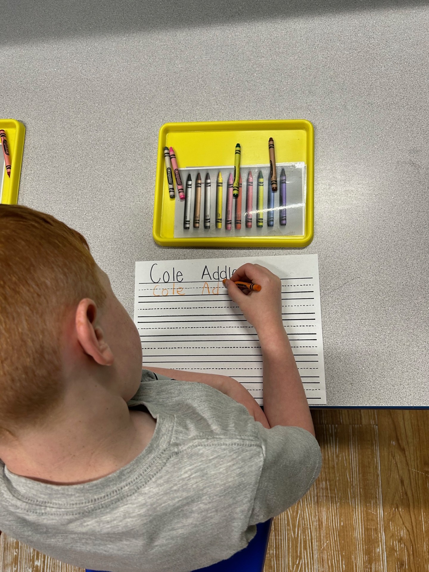 Kid writting name kid writting name