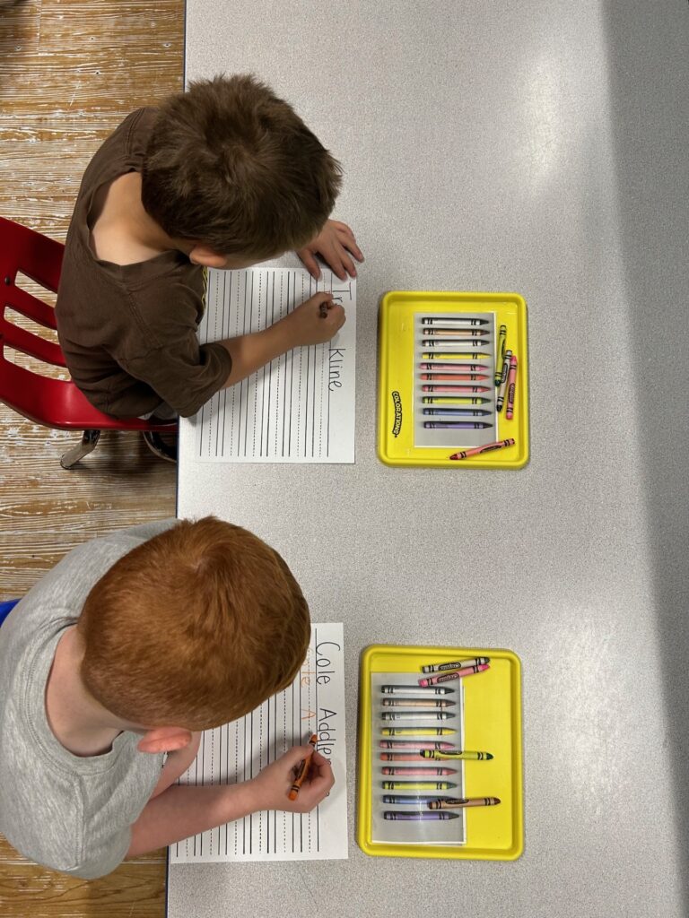 kids writting name kids writting name